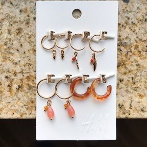 NWT H&M 4 pairs hoop earrings
